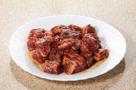 A cuisine photo of raw beef steakの写真素材