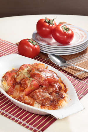 A cuisine photo of baked dishの写真素材