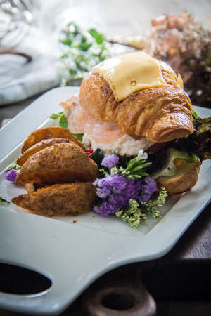 A cuisine photo of bread and toastの写真素材