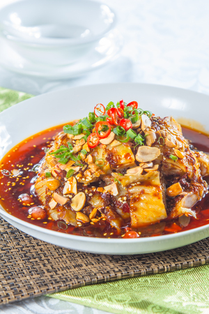 A cuisine photo of chili chickenの写真素材