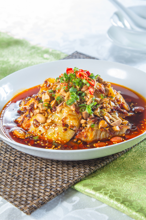 A cuisine photo of chili chickenの写真素材