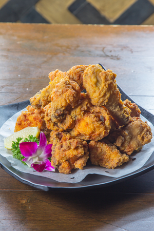 A cuisine photo of deep fried chickenの写真素材