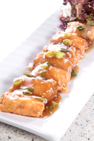 A cuisine photo of deep fried fishの写真素材