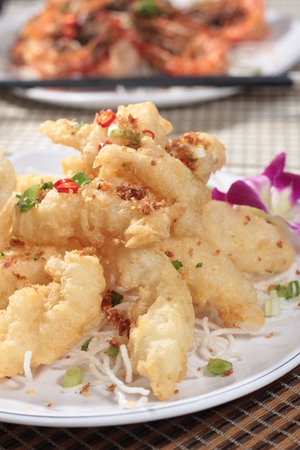 A cuisine photo of deep fried fishの写真素材