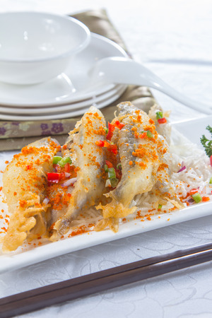 A cuisine photo of deep fried fishの写真素材