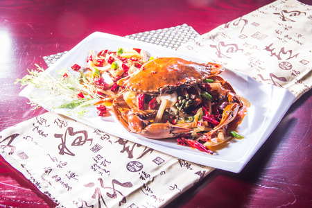 a cuisine photo of fried crabの写真素材