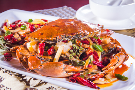 a cuisine photo of fried crabの写真素材