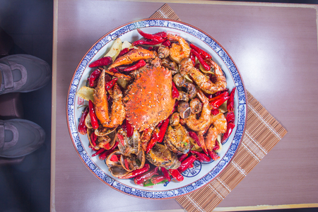 a cuisine photo of fried crabの写真素材