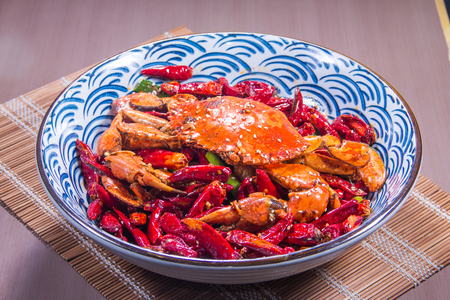 a cuisine photo of fried crabの写真素材