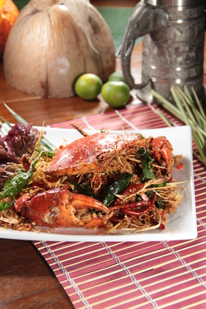 a cuisine photo of fried crabの写真素材