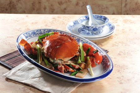 a cuisine photo of fried crabの写真素材