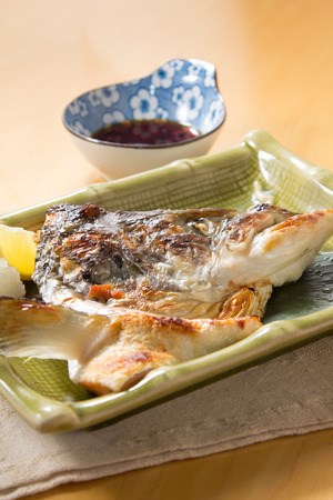 a cuisine photo of grilled fishの写真素材