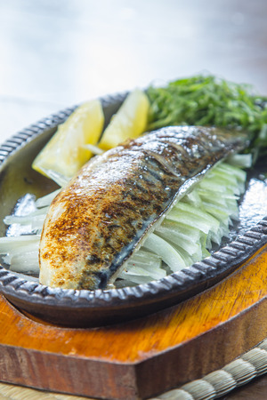 a cuisine photo of grilled fishの写真素材