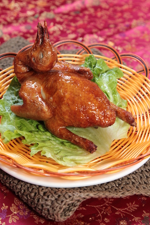 a cuisine photo of roasted pigeonの写真素材