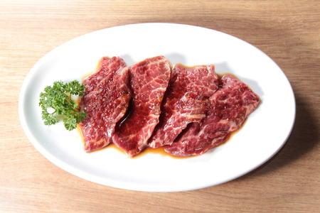 a cuisine photo of raw beefの写真素材