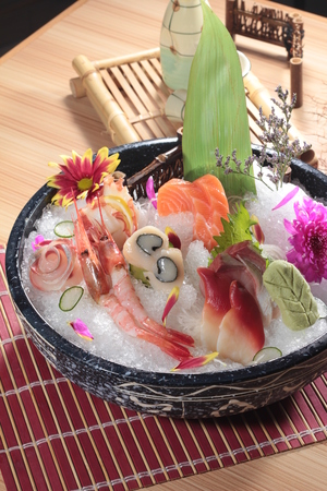 a cuisine photo of sashimiの写真素材