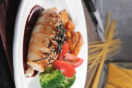 a cuisine photo of seafood cuisineの写真素材