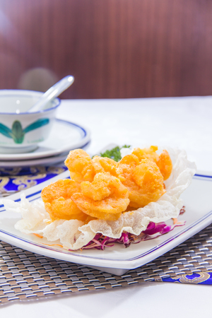 a cuisine photo of fried shrimpの写真素材