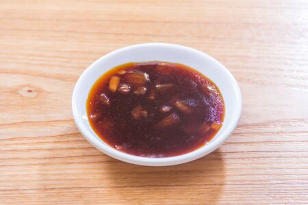 a cuisine photo of spices and sauce and chiliの写真素材