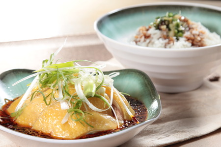 a cuisine photo of steamed chickenの写真素材