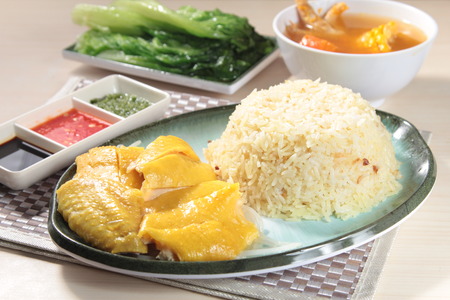 a cuisine photo of steamed chickenの写真素材