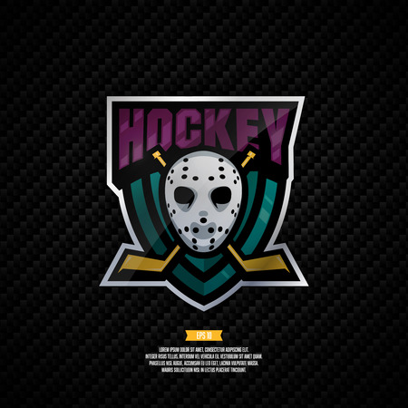 Modern professional hockey design. Sport style sign.のイラスト素材