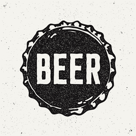 Vintage Style Craft Beer Sign. Ink stamp designs.のイラスト素材