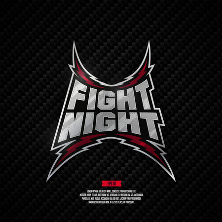 Modern professional fighting design. Fight night sign.のイラスト素材