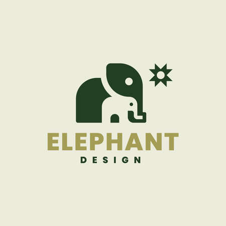 Elephant vector icon illustration.Modern elephant logo design.Premium quality.のイラスト素材