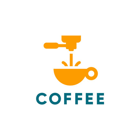 Coffee label, badge. Coffee T-Shirt typography design. Vector modern Minimalist logo. Coffee business sign.のイラスト素材