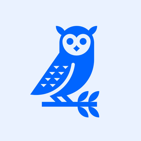 bird symbol. Cute animal cartoon mascot. wildlife. Owl vector sign. Owl icon.のイラスト素材