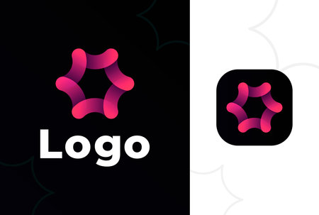 Star modern symbol. Image illustration design. Isolated rainbow gradient colorful star branding...