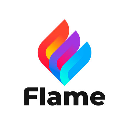 fire logo. Flame vector icon. Bonfire shape concept. color symbol.のイラスト素材