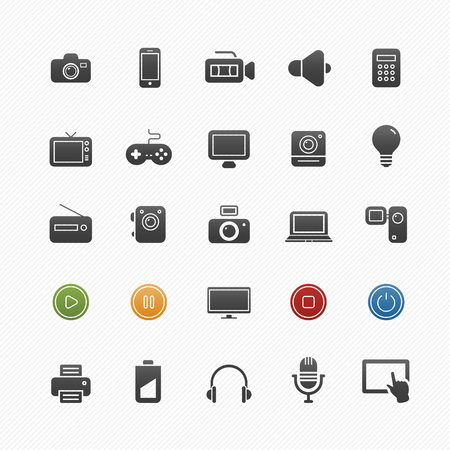 device and multimedia vector symbol iconのイラスト素材