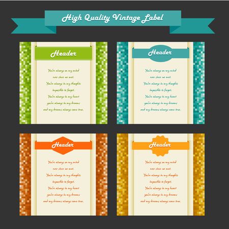 vintage labels set, vectorのイラスト素材