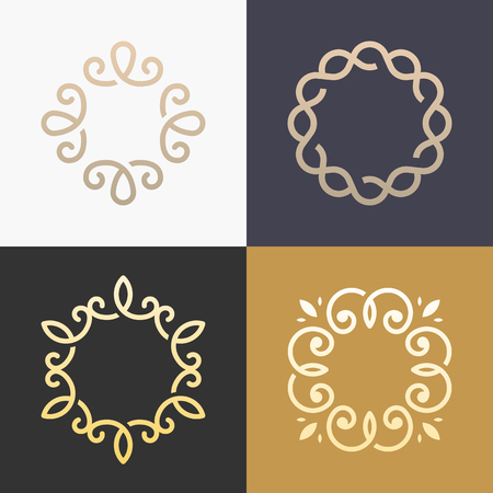 Abstract monogram elegant logo icon vector design Universal creative premium symbolのイラスト素材