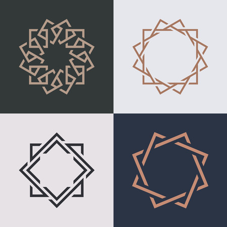Abstract monogram elegant logo icon vector design Universal creative premium symbolのイラスト素材