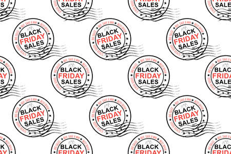 Black Friday sales stamp pattern for fabric, wrapping paper, textile industry etc. Print colors used. Print colors used.の写真素材