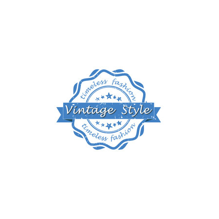 Vintage style. Timeless fashion - grunge stamp / label. Print colors usedの写真素材