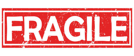 Fragile red label stampのイラスト素材