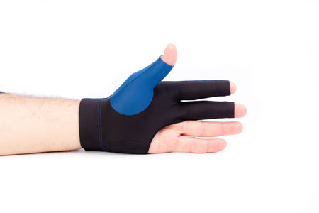 Hand in a medical glove on a white background. isolated.の素材