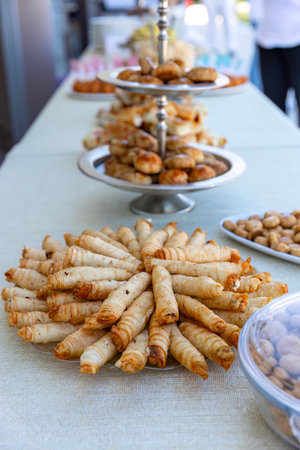 Catering food at a wedding party. Catering service.の写真素材