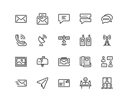 Communication icon setのイラスト素材