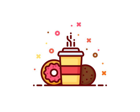 Coffee vector illustrationのイラスト素材