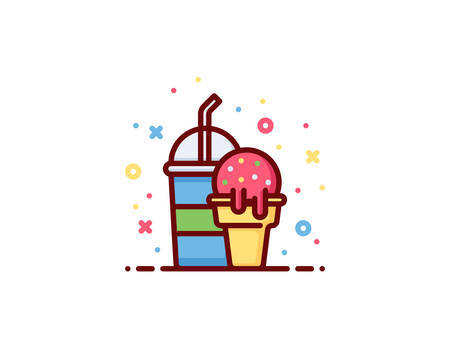 Ice cream vector illustrationのイラスト素材
