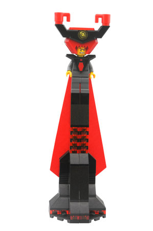 ADELAIDE, AUSTRALIA - January 09 2015:A studio shot of a Lord Business Lego minifigure from the Lego...