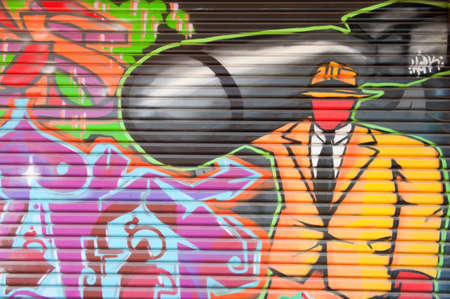 ADELAIDE, AUSTRALIA - January 05 2015: Street art by unidentified artist. Adelaide local councils recognises the importance of street art in creating a vibrant city.のeditorial素材
