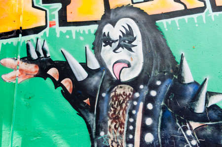 ADELAIDE, AUSTRALIA - March 28, 2015: Street art by unidentified artist in Port Adelaide. Adelaide city council recognises the importance of street art in creating a vibrant city.のeditorial素材