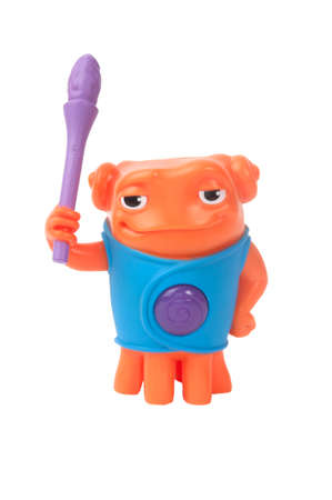 ADELAIDE, AUSTRALIA - May 04 2015:A studio shot of a Oh Toy from the movie home. Distributed with Mcdonalds Happy Meals to promote the animated Dreamworks movie.のeditorial素材