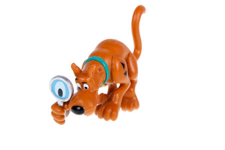 Adelaide, Australia - September 28, 2015: A Studio Shot of a Scooby Doo Lego Minifigure from the animated series Scooby Doo. This figure is part of a series of Lego kits released in 2015, lego is very popular with children and collectors worldwide.のeditorial素材
